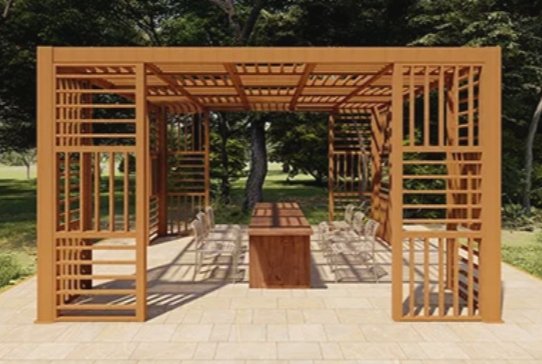 ALumverde aluminum tube pergola