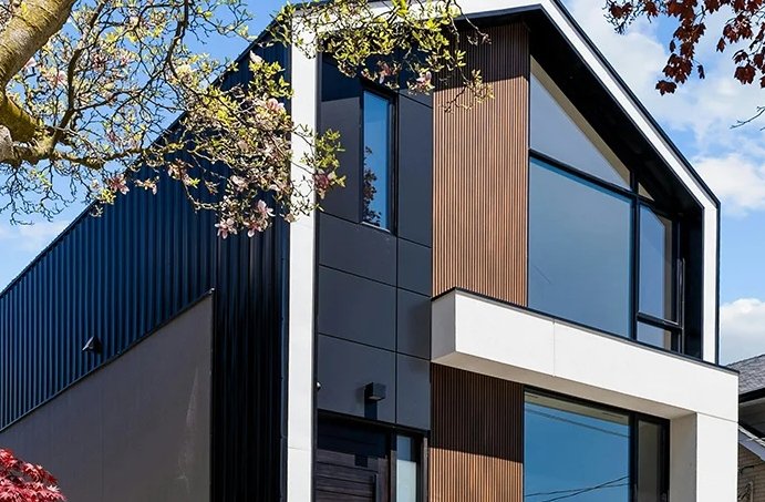 Fireproof building with ALumverde profile