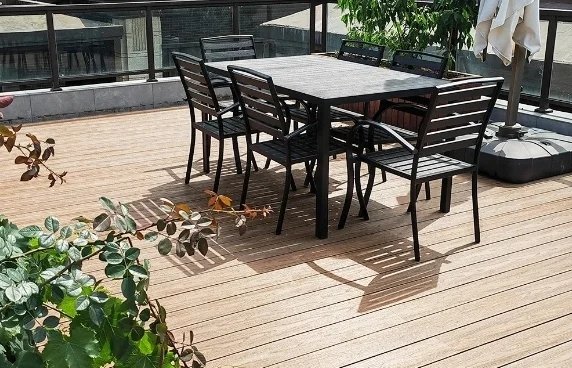 LuxeFlow Decking built-in hidden water path for roof spots and decks,