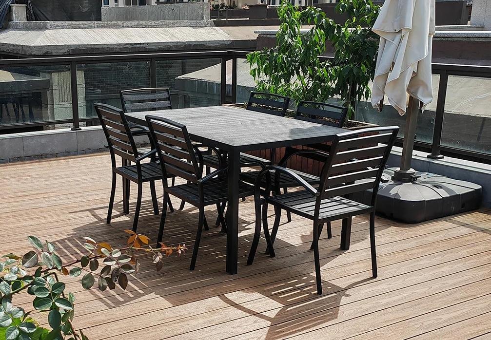 LuxeFlow Decking is built in channels for water controlling