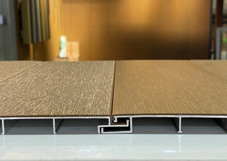 ALumverde co-extrusion aluminum cladding features hidden clips for flush shiplap installation