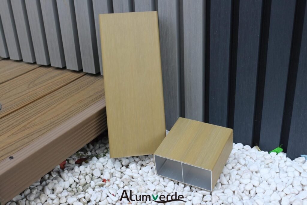 ALumverde combines wood aesthetics with durable recycled aluminum