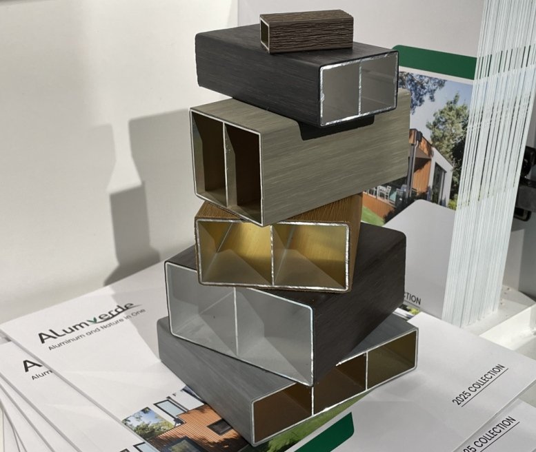 Durable aluminum profiles with realistic wood grain finish