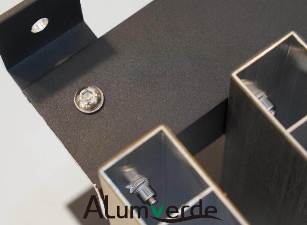 Installing ALumverde tubes using precise alignment and hidden fasteners